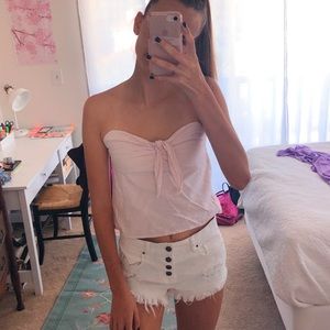 Rare Strapless Brandy Melville Light Pink Tank